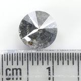 1.99 CT Natural Loose Round Shape Diamond Black Grey Color Round Cut Diamond 7.60 MM Salt And Pepper Round Brilliant Cut Diamond QL1865