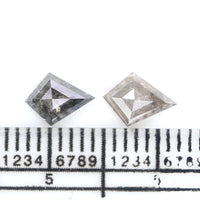 Natural Loose Kite Diamond, Salt And Pepper Kite Diamond, Natural Loose Diamond, Kite Rose Cut Diamond, Kite Cut, 0.89 CT Kite Shape L2742