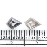 Natural Loose Kite Diamond, Salt And Pepper Kite Diamond, Natural Loose Diamond, Kite Rose Cut Diamond, Kite Cut, 0.89 CT Kite Shape L2742