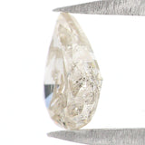 Natural Loose Pear Grey Color Diamond 0.43 CT 5.60 MM Pear Shape Rose Cut Diamond KR1009