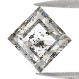 Natural Loose Kite Diamond, Salt And Pepper Kite Diamond, Natural Loose Diamond, Kite Rose Cut Diamond, Kite Cut, 0.96 CT Kite Shape KDL2757
