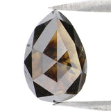 Natural Loose Pear Dark Brown Color Diamond 1.25 CT 8.55 MM Pear Shape Rose Cut Diamond L8238