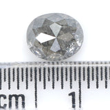 Natural Loose Oval Salt And Pepper Diamond Black Grey Color 1.06 CT 6.55 MM Oval Shape Rose Cut Diamond KDL1791