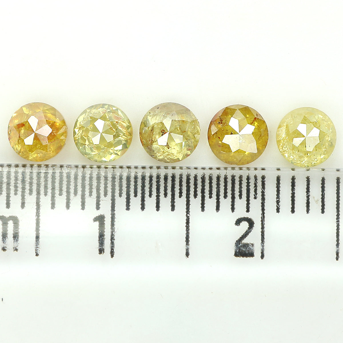 1.75 CT Natural Loose Rose Cut Diamond Yellow Color Round Shape Diamond 4.00 MM Natural Loose Yellow Color Round Rose Cut Diamond LQ1041