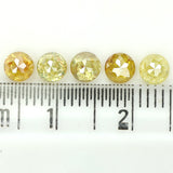 Natural Loose Rose Cut Yellow Color Diamond 1.75 CT 4.00 MM Rose Cut Shape Diamond L1041