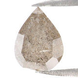Natural Loose Pear Diamond Grey Color 0.98 CT 7.30 MM Pear Shape Rose Cut Diamond L7712