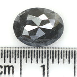 Natural Loose Oval Salt And Pepper Diamond Black Grey Color 2.30 CT 9.35 MM Oval Shape Rose Cut Diamond KDL1110