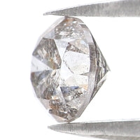 Natural Loose Round Salt And Pepper Diamond Black Grey Color 1.11 CT 6.14 MM Round Brilliant Cut Diamond KDL2606