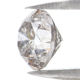 Natural Loose Round Salt And Pepper Diamond Black Grey Color 1.11 CT 6.14 MM Round Brilliant Cut Diamond KDL2606