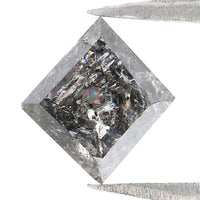 Natural Loose Kite Salt And Pepper Diamond Black Grey Color 0.88 CT 7.15 MM Kite Shape Rose Cut Diamond KDL2026