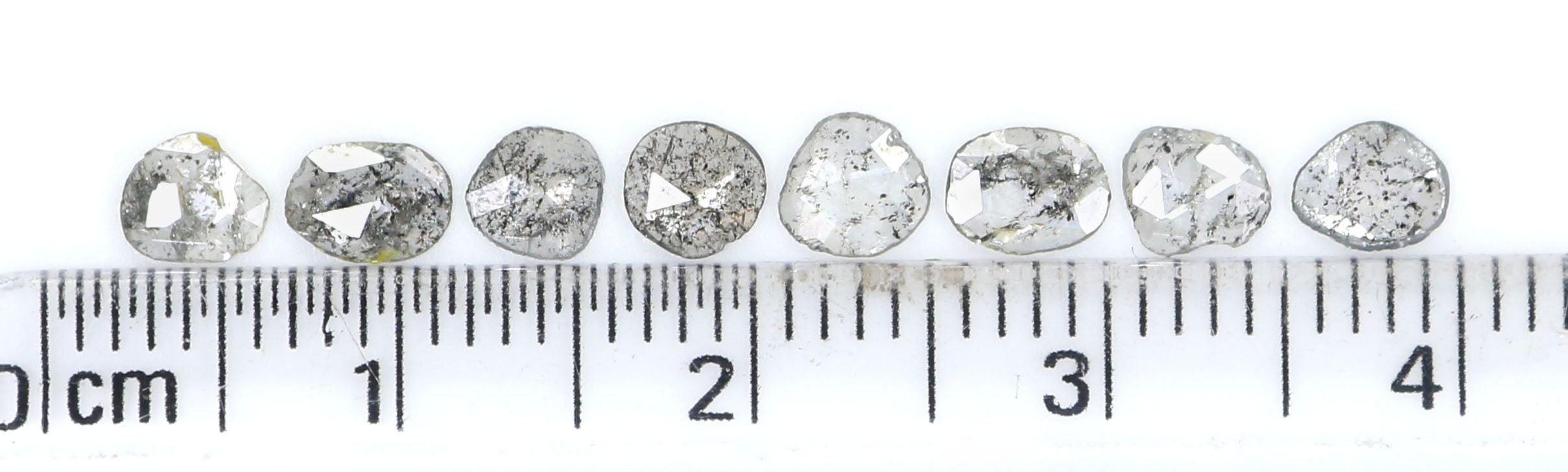 0.93 Ct Natural Loose Slice Shape Diamond Salt And Pepper Slice Diamond 4.00 MM Natural Loose Black Grey Color Irregular Cut Diamond LQ2523