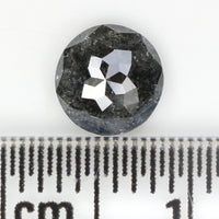 0.72 Ct Natural Loose Diamond, Round Rose Cut Diamond, Black Diamond, Gray Diamond, Salt and Pepper Diamond, Rose Cut Diamond L697
