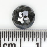 0.72 Ct Natural Loose Diamond, Round Rose Cut Diamond, Black Diamond, Gray Diamond, Salt and Pepper Diamond, Rose Cut Diamond L697