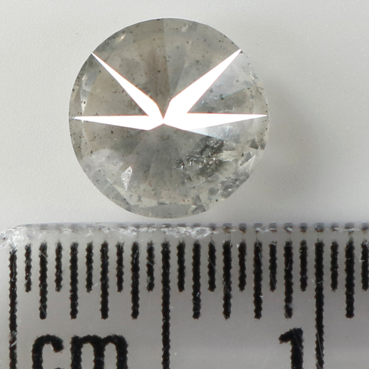 1.06 CT Natural Loose Round Shape Diamond Salt And Pepper Round Cut Diamond 6.60 MM Natural Grey Color Round Brilliant Cut Diamond LQ445