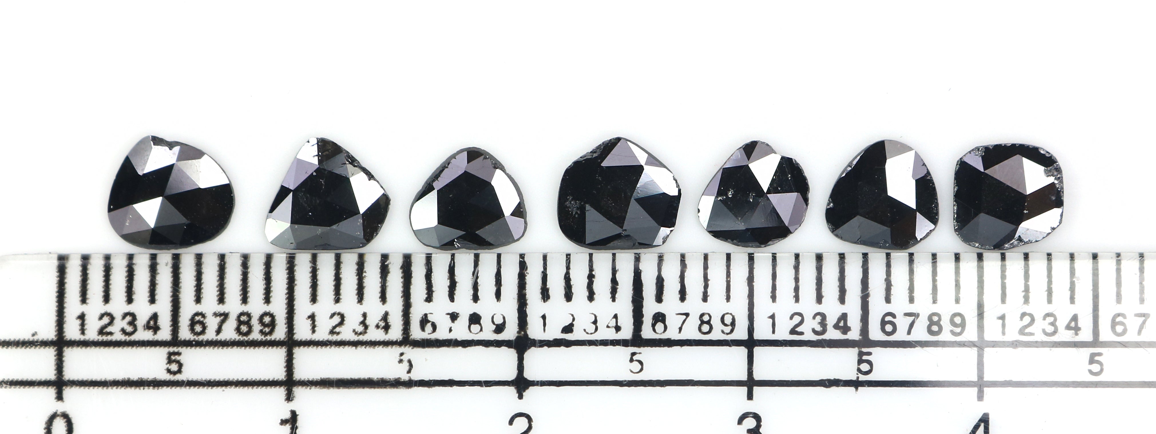 1.55 CT Natural Loose Slice Shape Diamond Black Color Slice Cut Diamond 5.10 MM Natural Loose Black Color Slice Rose Cut Diamond LQ2596