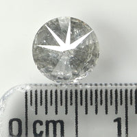 1.45 Ct Natural Loose Diamond, Round Brilliant Cut, Salt Pepper Diamond, Black Diamond, Gray Diamond, Rustic Diamond, Round Diamond KDL013