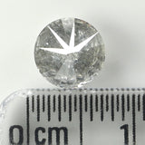 1.45 Ct Natural Loose Diamond, Round Brilliant Cut, Salt Pepper Diamond, Black Diamond, Gray Diamond, Rustic Diamond, Round Diamond KDL013