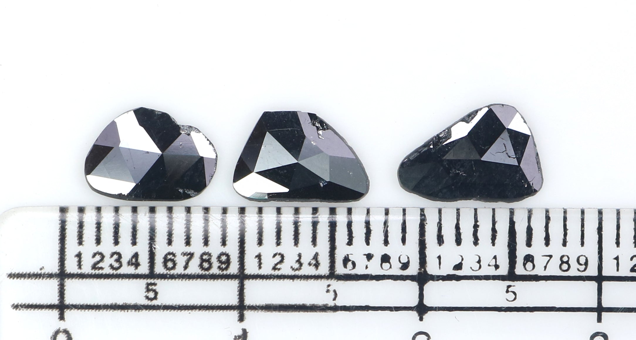 1.27 CT Natural Loose Slice Shape Diamond Black Color Slice Cut Diamond 8.10 MM Natural Loose Black Color Slice Rose Cut Diamond KQ2600