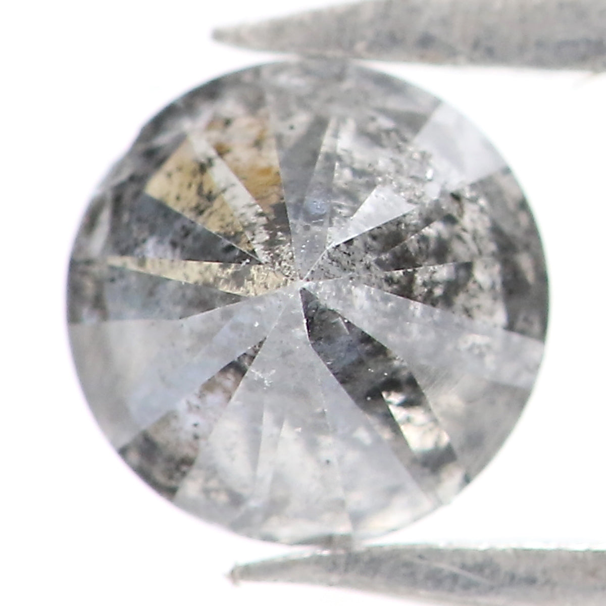 0.36 CT Natural Loose Round Shape Diamond Salt And Pepper Round Diamond 4.30 MM Natural Black Grey Color Round Brilliant Cut Diamond LQ1964
