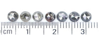 Natural Loose Round Rose Cut Salt And Pepper Diamond Black Grey Color 1.86 CT 3.64 MM Rose Cut Shape Diamond L2383
