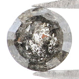Natural Loose Round Rose Cut Salt And Pepper Diamond Black Grey Color 0.31 CT 4.40 MM Rose Cut Shape Diamond L6004