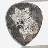Natural Loose Heart Salt And Papper Diamond Black Grey Color 0.39 CT 5.80 MM Heart Shape Rose Cut KDL1746