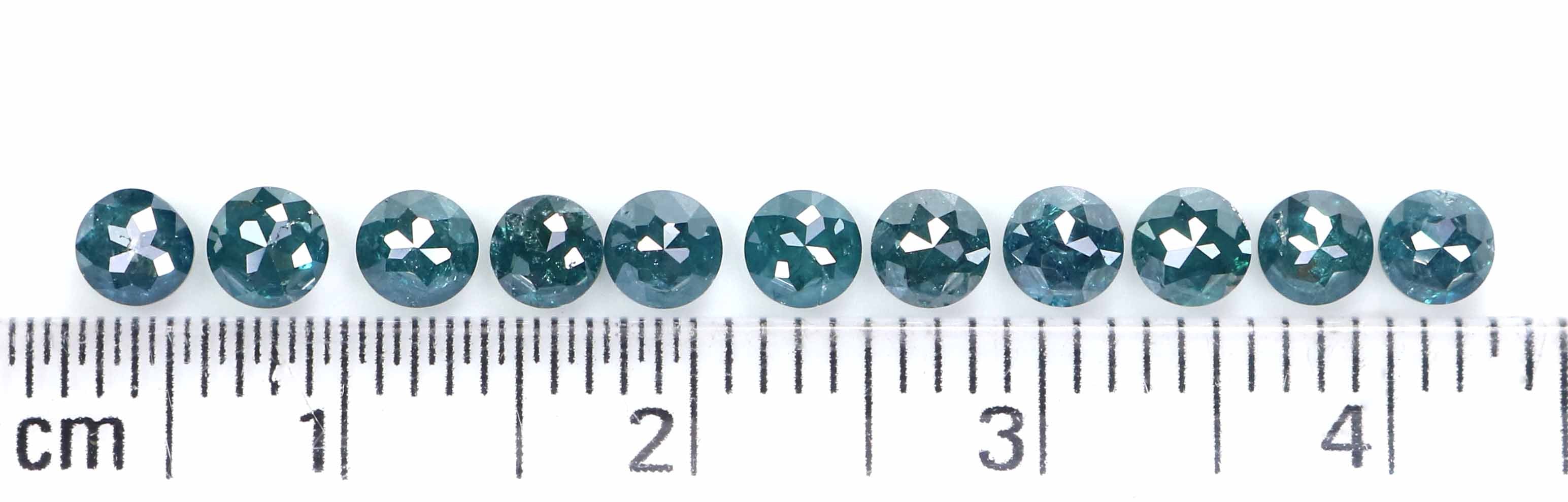 2.39 CT Natural Loose Round Rose Cut Diamond Blue Color Round Shape Diamond 3.25 MM Natural Loose Blue Color Round Rose Cut Diamond LQ2389