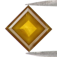 Natural Loose Kite Diamond Yellow Color 0.57 CT 6.70 MM Kite Shape Rose Cut Diamond L9634