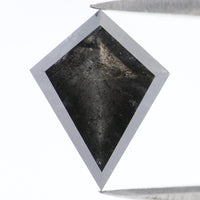 Natural Loose Kite Salt And Pepper Diamond Black Grey Color 2.71 CT 12.05 MM Kite Shape Rose Cut Diamond KDL2121