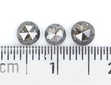 Natural Loose Rose Cut Salt And Pepper Diamond Black Grey Color 0.73 CT 3.50 MM Round Rose Cut Shape Diamond KR2033
