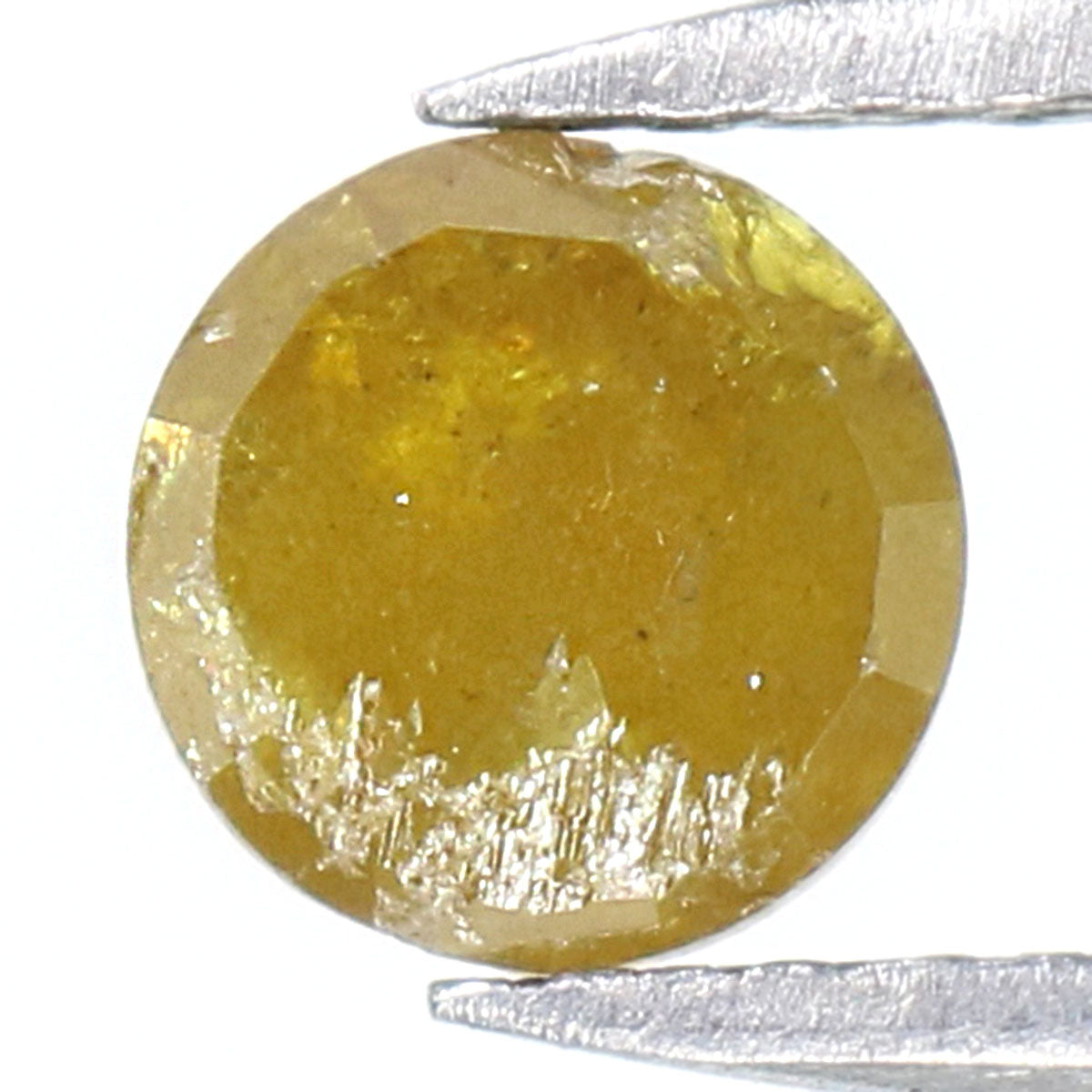 Natural Loose Round Rose Cut Yellow Color Diamond 0.72 CT 5.10 MM Rose Cut Shape Diamond L9146