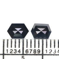 Natural Loose Hexagon Diamond, Hexagon Black Color Diamond, Natural Loose Diamond, Hexagon Rose Cut Diamond 0.74 CT Hexagon Shape L2746