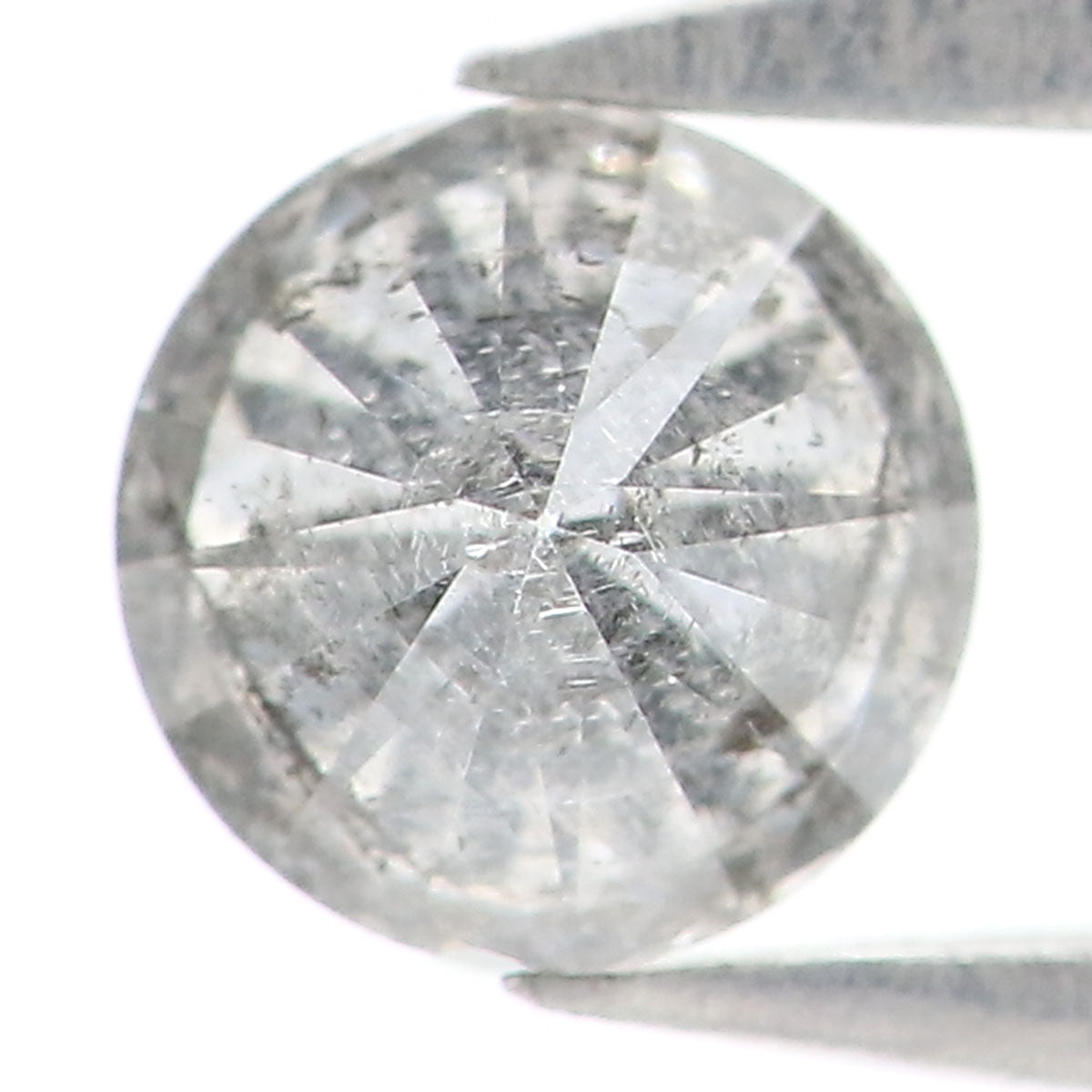0.27 CT Natural Loose Round Shape Diamond Black Grey Color Round Cut Diamond 4.10 MM Salt And Pepper Round Brilliant Cut Diamond KQ1067