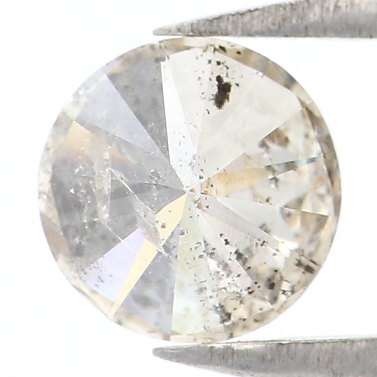 0.84 CT Natural Loose Round Shape Diamond Salt And Pepper Round Diamond 5.90 MM Natural Black Grey Color Round Brilliant Cut Diamond LQ8750