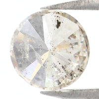 Natural Loose Round Salt And Pepper Diamond Black Grey Color 0.84 CT 5.90 MM Round Brilliant Cut Diamond L8750