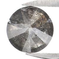 Natural Loose Round Salt And Pepper Diamond Black Grey Color 4.90 CT 3.10 MM Round Brilliant Cut Diamond KR1735