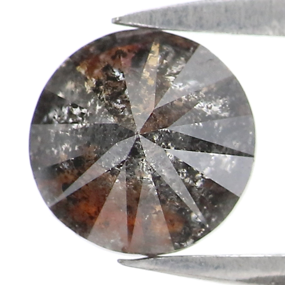 Natural Loose Round Diamond Black Brown Color 0.89 CT 5.83 MM Round Brilliant Cut Shape Diamond L2564