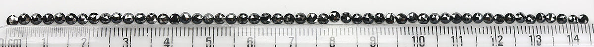 Natural Loose Round Rose Cut Diamond Black Color 4.57 CT 2.70 MM Rose Cut Shape Diamond L1763