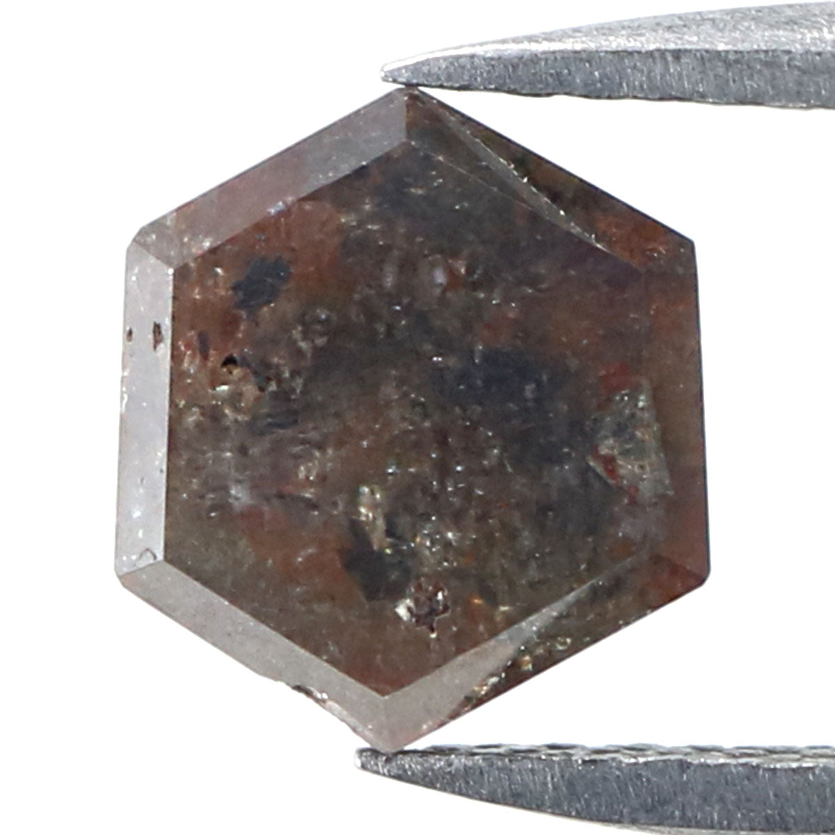 1.40 CT Natural Loose Hexagon Shape Diamond Brown Color Hexagon Cut Diamond 6.40 MM Natural Brown Diamond Hexagon Rose Cut Diamond LQ7203