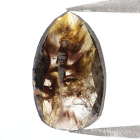 Natural Loose Pear Dark Brown Color Diamond 1.30 CT 10.45 MM Pear Shape Rose Cut Diamond KR1241