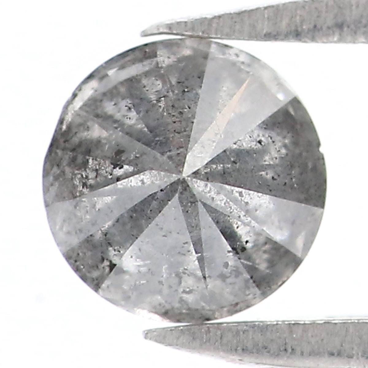 0.37 CT Natural Loose Round Shape Diamond Salt And Pepper Round Diamond 4.45 MM Natural Black Gray Color Round Brilliant Cut Diamond LQ2774