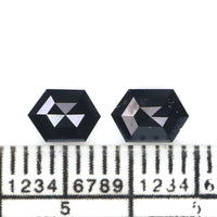 Natural Loose Hexagon Diamond, Hexagon Black Color Diamond, Natural Loose Diamond, Hexagon Rose Cut Diamond 0.76 CT Hexagon Shape L2770