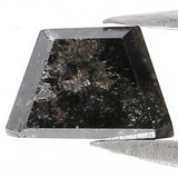 Natural Loose Shield Salt And Pepper Diamond Black Color 0.67 CT 6.00 MM Shield Shape Rose Cut Diamond L6534