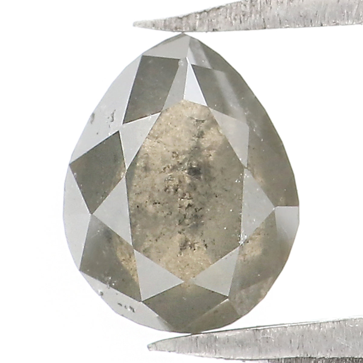 Natural Loose Pear Diamond Grey Color 1.00 CT 6.70 MM Pear Shape Rose Cut Diamond L7569