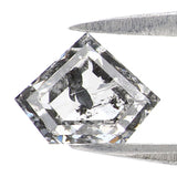 Natural Loose Shield Salt And Pepper Diamond Black Grey Color 1.05 CT 5.88 MM Shield Shape Rose Cut Diamond KDL2673