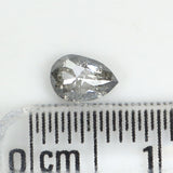 0.39 CT Natural Loose Diamond, Pear Cut Diamond, Salt And Pepper Diamond, Black Diamond, Grey Diamond, Real Galaxy Rose Cut Diamond KDL280