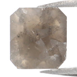 Natural Loose Radiant Diamond Black Grey Color 1.67 CT 7.60 MM Radiant Shape Rose Cut Diamond L9829