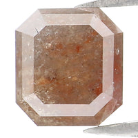Natural Loose Emerald Shape Brown Grey Color Diamond 2.20 CT 6.70 MM Emerald Shape Rose Cut Diamond L7711