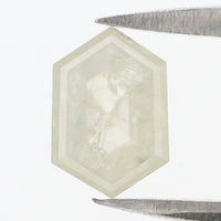 Natural Loose Hexagon Diamond Grey Color 0.64 CT 7.17 MM Hexagon Shape Rose Cut Diamond KDK2613