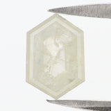 Natural Loose Hexagon Diamond Grey Color 0.64 CT 7.17 MM Hexagon Shape Rose Cut Diamond KDK2613